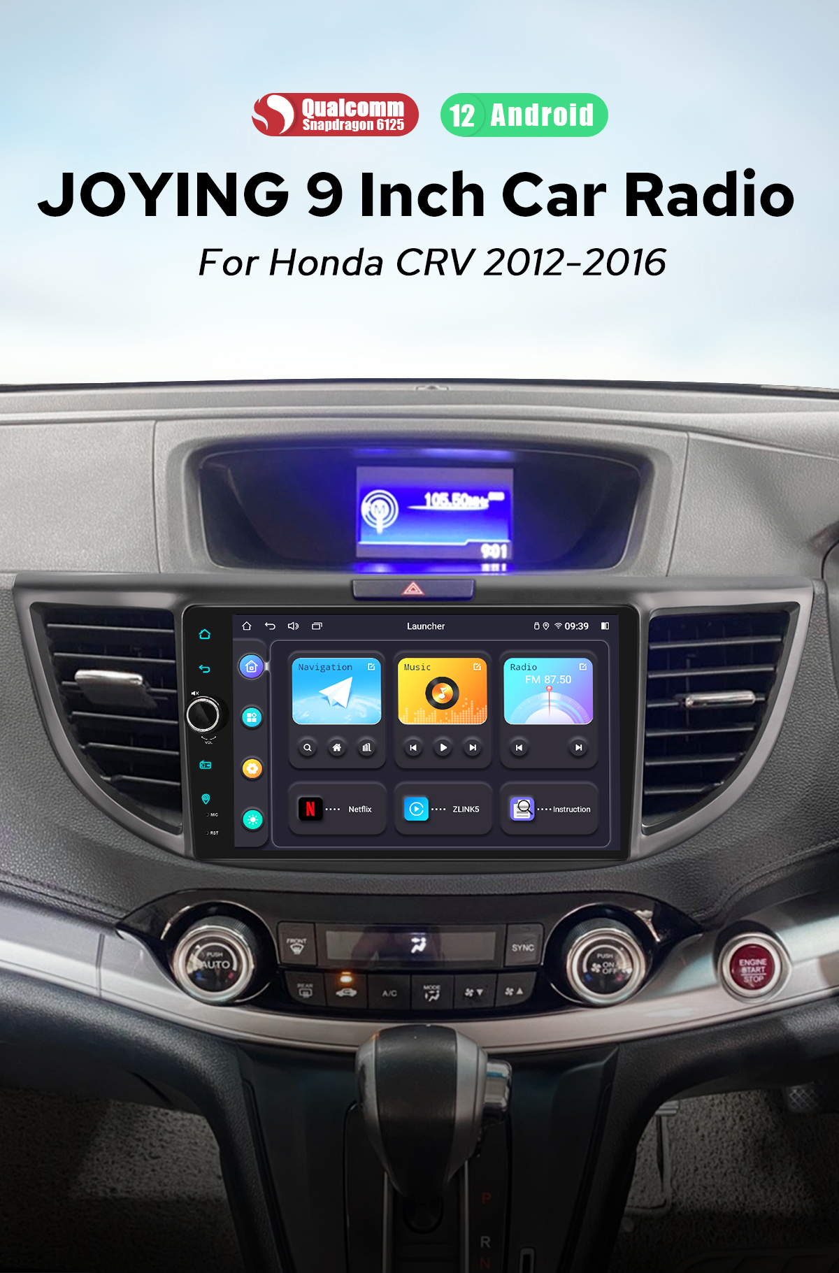  plug and play Honda CRV radio system 